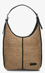 Shabbies Amsterdam nobu tas - raffia met zwart leren, Sieraden, Tassen en Uiterlijk, Tassen | Damestassen, Verzenden, Zo goed als nieuw
