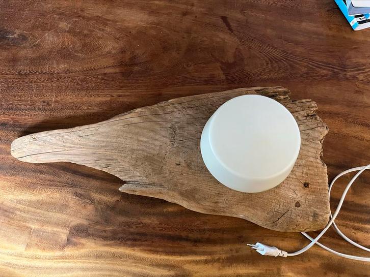 Houten Lamp - Decoratief & Uniek, Antiek en Kunst, Antiek | Lampen, Ophalen of Verzenden