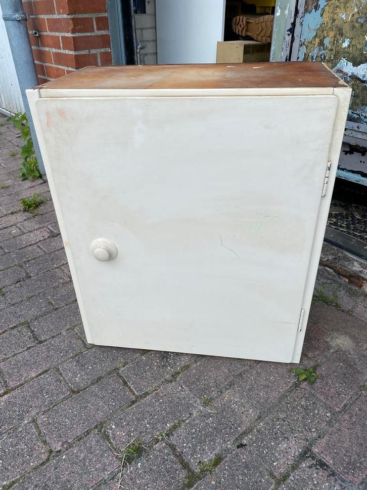 Bruynzeel Keukenkastje Jaren 60 Vintage, Huis en Inrichting, Kasten | Dressoirs, Gebruikt, Minder dan 50 cm, 25 tot 50 cm, Met deur(en)