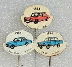 3 Speldjes Oude Auto's - Renault, Vauxhall, DKW, Verzamelen, Speldjes, Pins en Buttons, Ophalen of Verzenden, Gebruikt, Overige onderwerpen