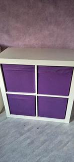 2x kalax ikea kasten met stoffen manden, Ophalen, Gebruikt