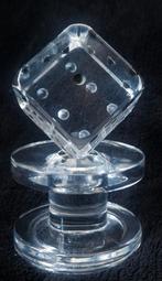 Zeldzame Vintage XL lucite DOBBELSTEEN verzamelobject, Antiek en Kunst, Ophalen of Verzenden