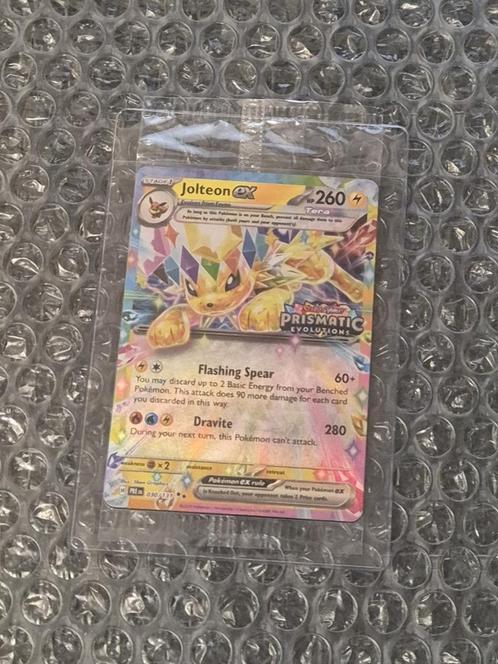 Sealed Jolteon ex 030/131 Prismatic Evolutions Stamped Promo, Hobby en Vrije tijd, Verzamelkaartspellen | Pokémon, Zo goed als nieuw