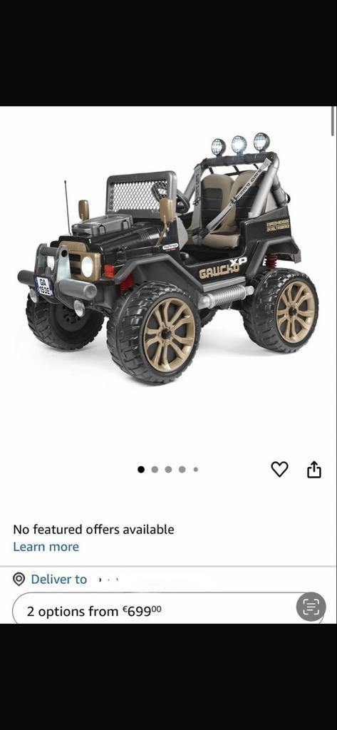 Peg Perego Gaucho 24V 3+ Kinder Jeep, Kinderen en Baby's, Speelgoed | Buiten | Accuvoertuigen, Gebruikt, Ophalen