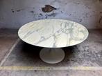 Vintage Knoll eettafel 137cm met Calacatta marmer, Huis en Inrichting, Tafels | Eettafels, Ophalen, Zo goed als nieuw, Vijf personen of meer