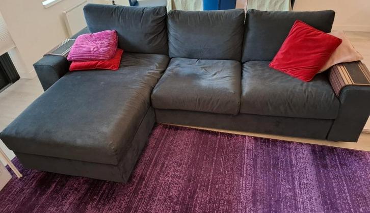 Ikea zitbank met chaise longue, Huis en Inrichting, Banken | Bankstellen, Gebruikt, Hoekbank, Driepersoons, 250 tot 300 cm, 150 cm of meer