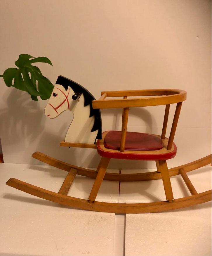 Vintage Houten Hobbelpaard 1950-1970, Antiek en Kunst, Antiek | Speelgoed, Ophalen of Verzenden