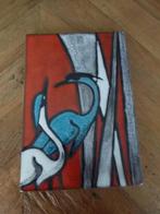 prachtig retro wandtableau met afbeelding reigers, Verzamelen, Ophalen of Verzenden, Overige typen