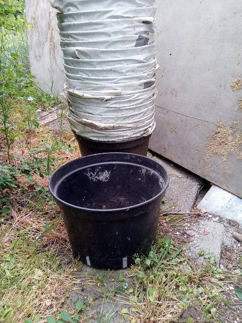 Kweekpotten 25 liter rond, Tuin en Terras, Bloempotten, Zo goed als nieuw, Kunststof, Binnen, Balkon, Tuin, Minder dan 40 cm, 25 tot 40 cm