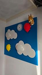 Wanddecoratie kinderkamer - Wolken, luchtballon, giraffe, Kinderen en Baby's, Kinderkamer | Inrichting en Decoratie, Verzenden
