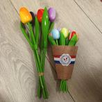 Houten tulpen souvenir uit Holland, Ophalen of Verzenden, Wandklok