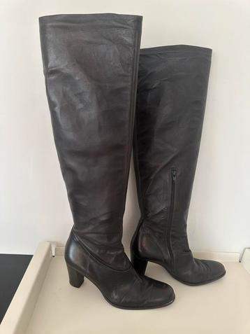 Paul Warner overknee hoge laarzen bruin leer 39 beschikbaar voor biedingen