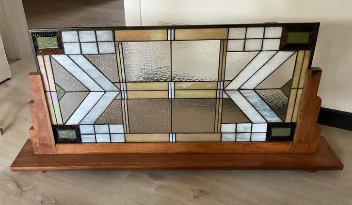 Glas in lood voorzet raam, Doe-het-zelf en Verbouw, Glas en Ramen, Gebruikt, Overige typen, Minder dan 80 cm, Minder dan 80 cm
