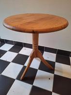 Rond houten tafeltje, 50 cm doorsnede, 60 cm hoog, Huis en Inrichting, Tafels | Bijzettafels, Ophalen, Gebruikt, Rond, 60 cm of meer