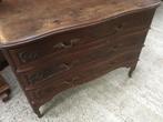 Antieke Franse commode, gebogen, eiken hout., Antiek en Kunst, Ophalen