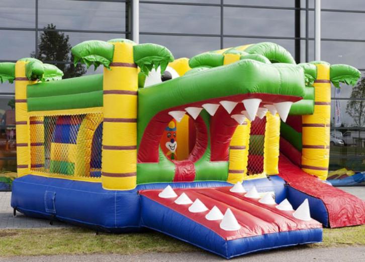 Multiplay Krokodil springkussen te huur, huren, Hobby en Vrije tijd, Feestartikelen | Verhuur, Nieuw, Verjaardag, Verzenden
