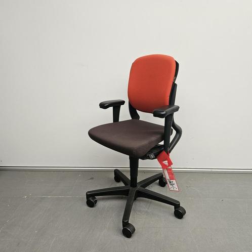Ahrend 230 bureaustoel - oranje / bruine stof, Huis en Inrichting, Bureaustoelen, Gebruikt