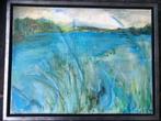 acryl verf landschap linnen, Antiek en Kunst, Kunst | Schilderijen | Klassiek, Ophalen of Verzenden
