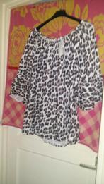 Nieuw wafelstof tuniek top t/m 48, Ophalen of Verzenden, Nieuw, Zwart, Blouse of Tuniek