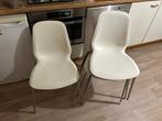 4 Stoelen van IKEA , Wit / Chroom, Huis en Inrichting, Stoelen, Ophalen, Gebruikt, Wit, Vier