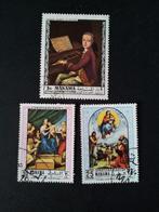 Schilderijen uit Manama gestempeld, Postzegels en Munten, Overige thema's, Ophalen of Verzenden, Gestempeld