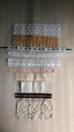 Broderie / kant - diverse - Restant x 10 stukjes, Hobby en Vrije tijd, Naaien en Fournituren, Ophalen of Verzenden, Zo goed als nieuw