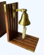 Vintage teak en messing boekensteunen in nautische esthetiek, Huis en Inrichting, N/A, Ophalen of Verzenden, N/A, Gebruikt