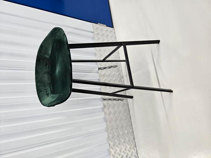 5 Barkrukken velvet groen en geel, Huis en Inrichting, Barkrukken, Zo goed als nieuw, 60 tot 90 cm, Metaal, 5 krukken of meer