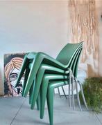Coole set (4x) Vintage VITRA Philippe Starck Design STOELEN, Huis en Inrichting, Metaal, Vier, Gebruikt, Vintage Vitra Design Starck groen popart space age chairs