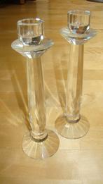 2 mooie kristallen kandelaars voor kersttafel Schijnt mooi., Ophalen of Verzenden, Kristal