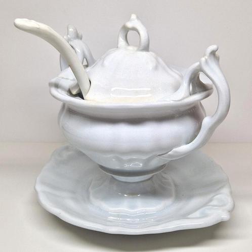 Petrus Regout & Co Maastricht sausterrine & lepel 1883-1900., Antiek en Kunst, Antiek | Servies los, Ophalen of Verzenden