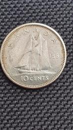 10 cent 1965 Canada zilveren munt, Postzegels en Munten, Munten | Amerika, Ophalen of Verzenden, Losse munt, Noord-Amerika
