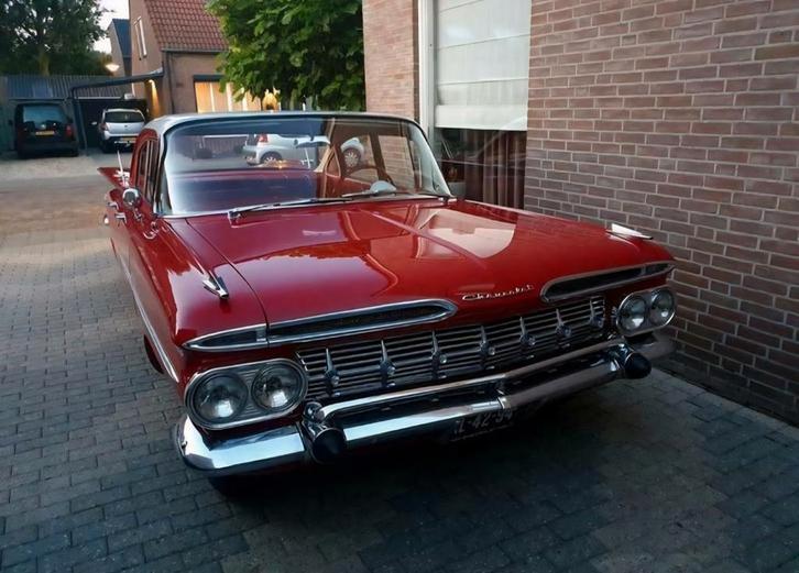 Chevrolet Impala Biscayne 1959, Auto's, Chevrolet, Particulier, Benzine, Sedan, Geïmporteerd, Rood, Ophalen