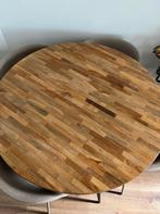 Eettafel, Huis en Inrichting, Tafels | Eettafels, Ophalen, Rond, Eikenhout, Zo goed als nieuw