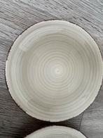 2 Bidasoa Ontbijtbordjes Beige - 19cm, Ophalen of Verzenden, Zo goed als nieuw, Bord(en), Effen