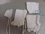 4 schattige kleine antieke poppen mutsjes., Verzamelen, Ophalen, Zo goed als nieuw, Kleertjes