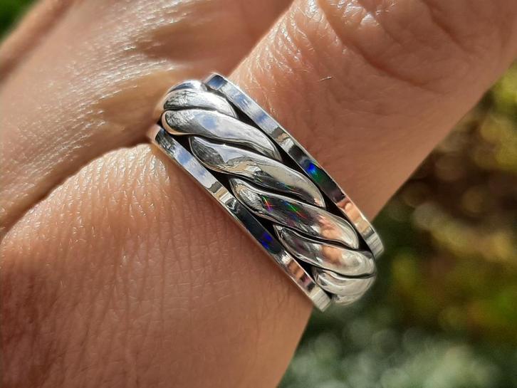 Vanoli - 925 zilver spin draai ring spinner unisex maat 21, Sieraden, Tassen en Uiterlijk, Ringen, Nieuw, Dame of Heer, 20 of groter