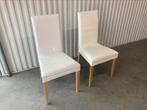 Twee witte eetkamerstoelen Ikea - Hendriksdal, Huis en Inrichting, Overige materialen, Twee, Wit, Zo goed als nieuw