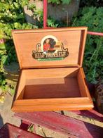 Vintage mahonie houten kistje., Antiek en Kunst, Curiosa en Brocante, Ophalen of Verzenden
