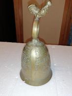Vintage koperen bel met haantje, 11x21cm, Antiek en Kunst, Antiek | Koper en Brons, Ophalen of Verzenden, Koper
