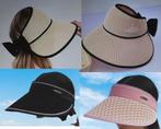 Chique dames zonneklep met wijde rand. UV zonbescherming, Ophalen of Verzenden, Nieuw, One size fits all, Pet