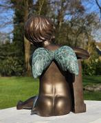 ZITTENDE ENGEL / bronzen beeld, Engelenbeeld, Nieuw, Info@huisentuindecoratiemarie.nl, Huis en tuin decoratie marie