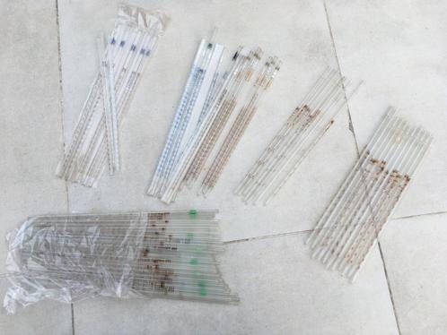 Labo Meetpipetten gegradueerd, labomateriaal, Hobby en Vrije tijd, Overige Hobby en Vrije tijd, Gebruikt, Ophalen of Verzenden