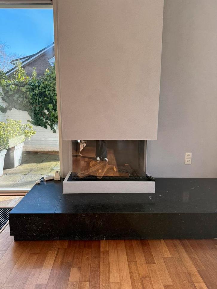 DRU gashaard – moderne inbouw – driezijdig glas, Huis en Inrichting, Haarden, Zo goed als nieuw, Gashaard, Ophalen