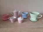 Melitta koffiekan suikerpotje, melkkan 3 filterhouders., Ophalen of Verzenden, Zo goed als nieuw, Overige stijlen, Porselein