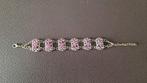 Armband met roze steentjes, Ophalen of Verzenden, Zo goed als nieuw, Roze, Met strass