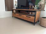 TV-meubel Romaro (147 Cm) teakhout mix rough, Ophalen, 100 tot 150 cm, Teakhout, Zo goed als nieuw