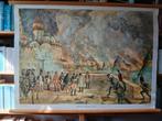 Schoolplaat Isings, Brand van Moskou 1812 (Napoleon), Antiek en Kunst, Antiek | Schoolplaten, Ophalen of Verzenden, Geschiedenis
