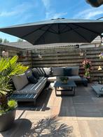 Mooie loungeset met tafel, Ophalen, 5 zitplaatsen, Kunststof, Zo goed als nieuw