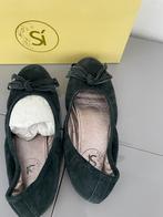 Ballerina’s van SI. - blauw - leer  - mt 38, Blauw, SI, Gedragen, Ballerina's